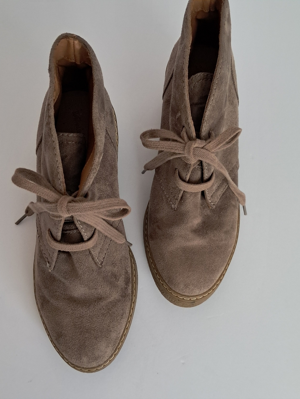 Universal Thread Taupe Suede Ankle Boots, 7.5 Wide